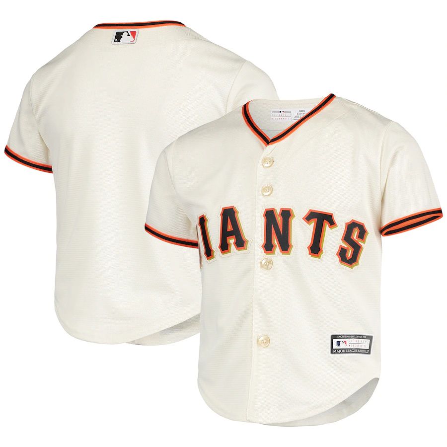 Cheap Youth San Francisco Giants Majestic Cream Home Official Team Cool Base MLB Jerseys